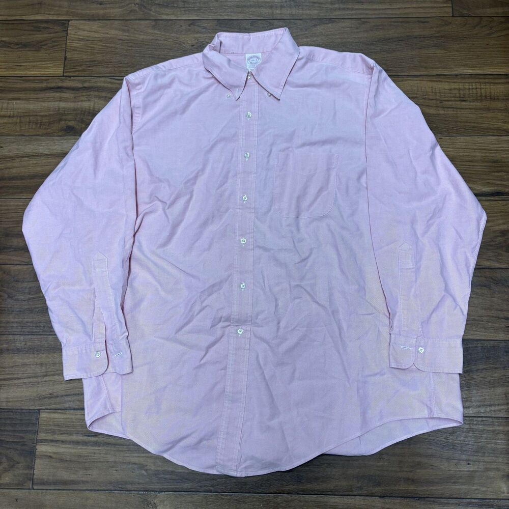 Vintage Brooks Brothers OCBD Shirt Men 17 1/2-3 USA Oxford Button Down Cotton